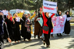 Afghan women protest Hazara ‘genocide’ after Kabul bombing