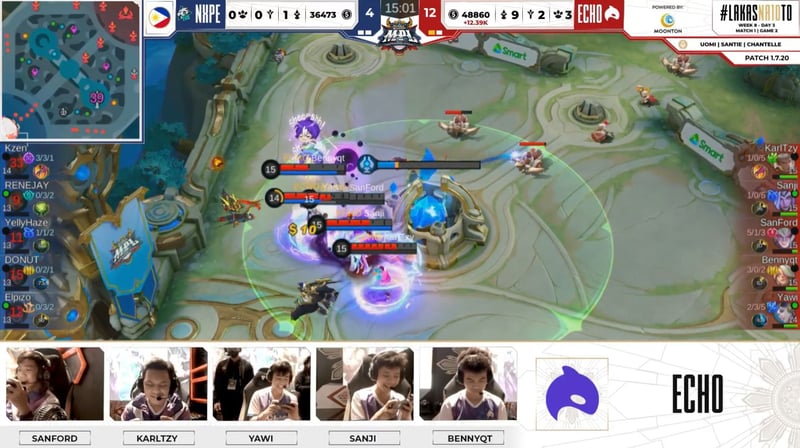 ECHO books upper-bracket slot with a sweep over Nexplay