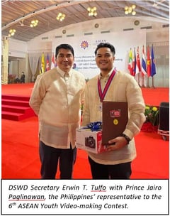 DSWD lauds Filipino second-place winner in ASEAN video-making contest