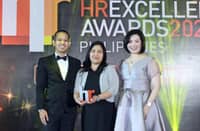 SM Supermalls was represented by Cheryll Ruth L. Agsaoay, Vice President for Human Resources (center), Joseph Anthony C. Rodriguez, Asst. Vice President for Human Resources (left), and Chloe D. Chua, Senior HR Manager for Internal Communications & Employer Branding (right) (Photo courtesy of SM Supermalls)