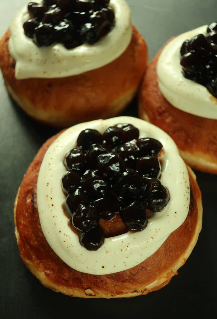 Thai Milk Tea Cream Cheese Doughnut.