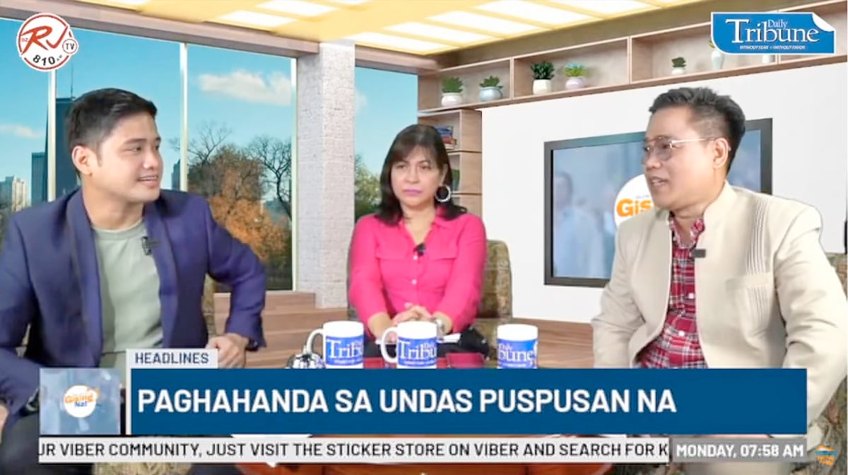 <strong>Photograph courtesy of gising na</strong><br />Gising Na! hosts Vernon Velasco, Chingkee Mangcucang, and Komfie Manalo.