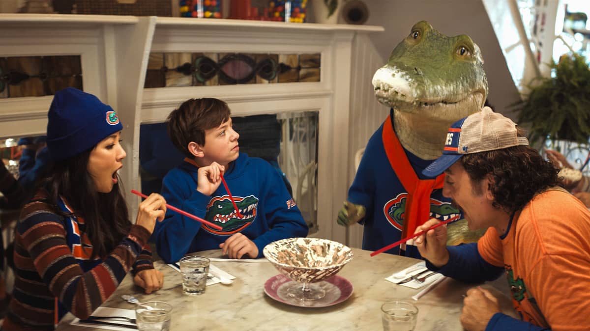 THE live-action computer-animated musical comedy movie is about a croc who befriends a depressed family.