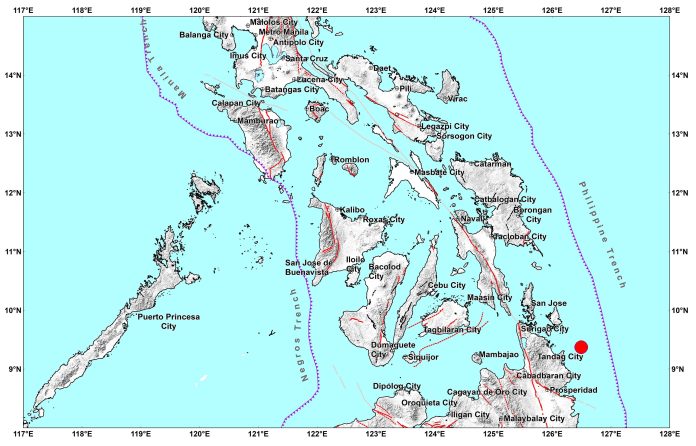 Temblor rocks Surigao del Sur