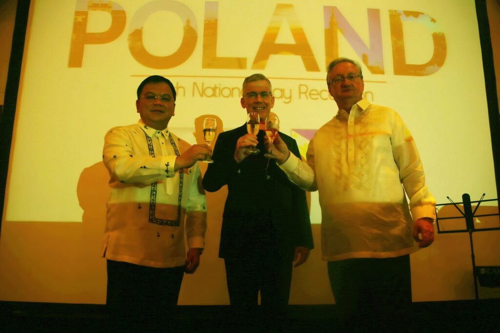 DEPARTMENT of National Defense OIC and Senior Undersecretary Jose Faustino Jr., Ambassador of the Holy See/Vatican Archbishop Charles J. Brown, and Poland Chargé d' Affaires Jaroslaw Szczepankiewic.