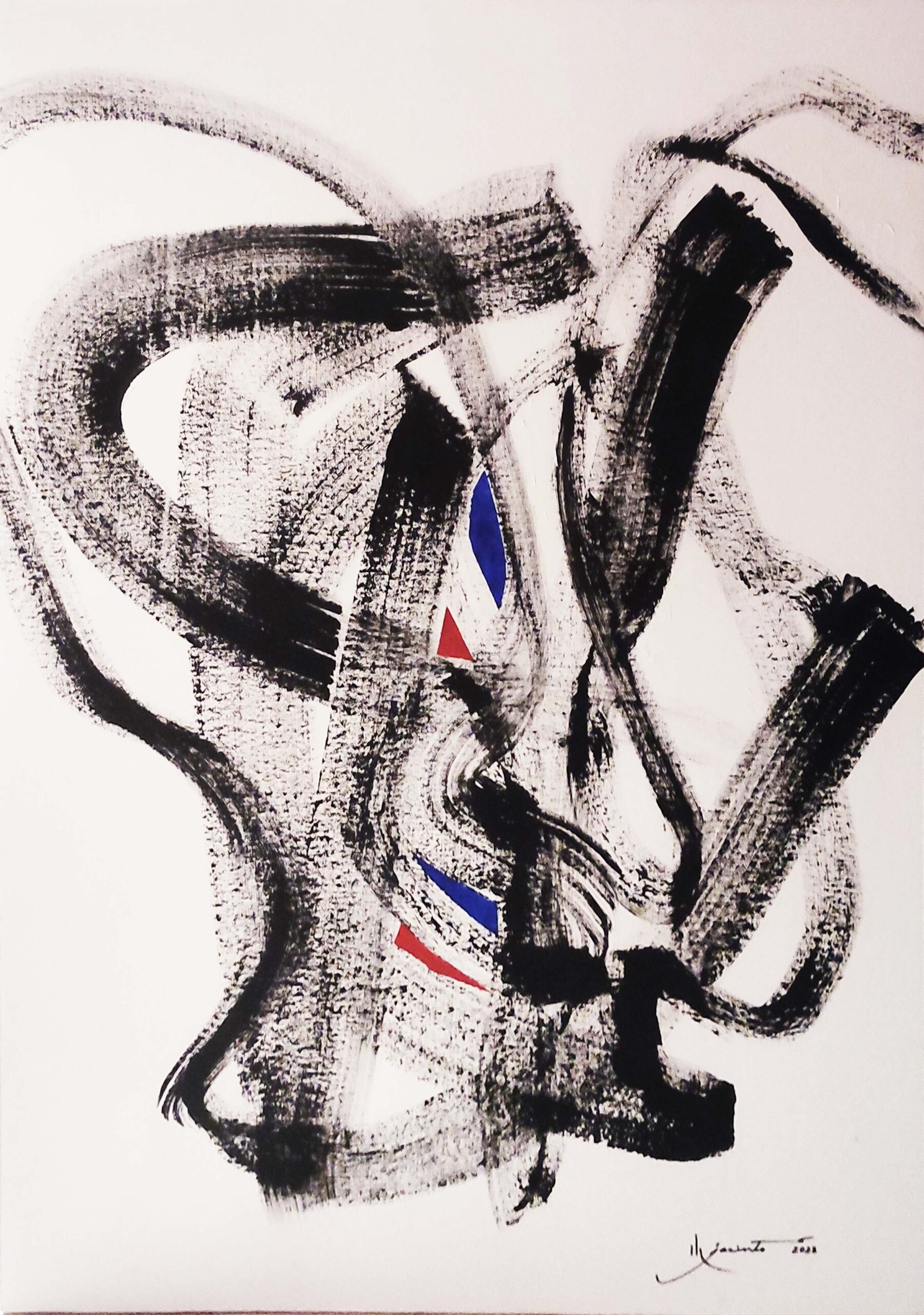 'Dancing City,' inspired by the 'Dancing House of Praque,' Acrylic, 48 in. x 36 in.