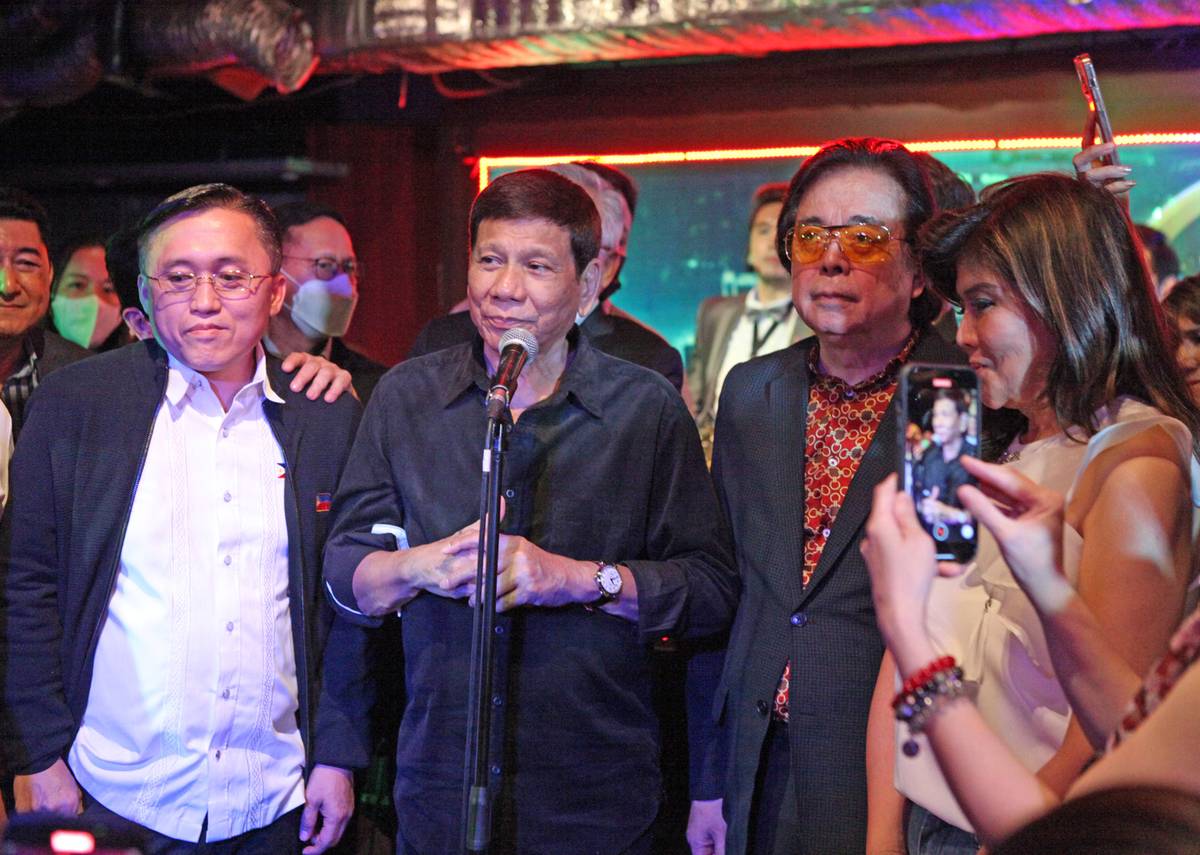 BONG Go, Rodrigo Duterte, Ramon Jacinto, and Sen. Imee Marcos.