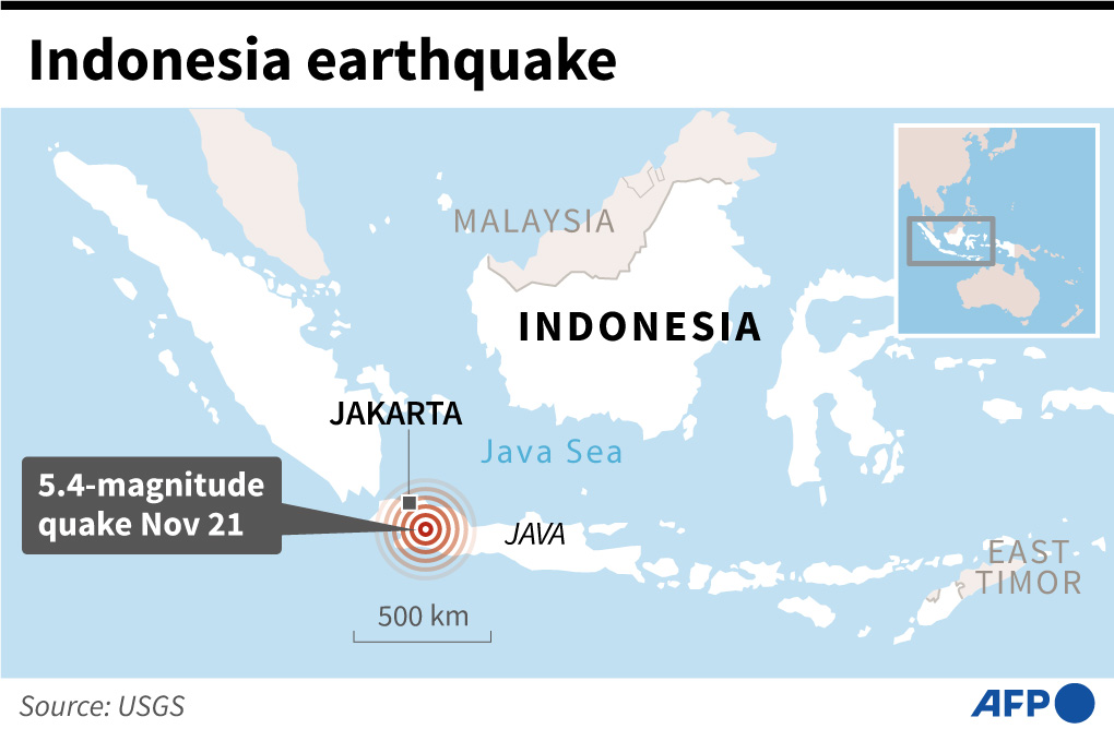Earthquake shakes buildings in Indonesian capital