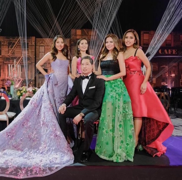 (STANDING, from left): Gilly, Keana, Joy, and Tara, with Joel (seated).