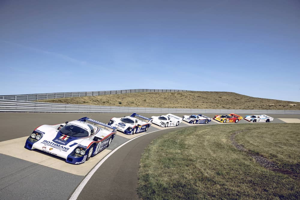 PRESENT at the reunion was the 956 with chassis number 956-005, which won the 1,000-kilometer races at the Nürburgring and Spa, among other triumphs.