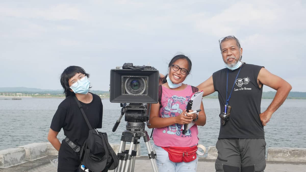 MAKEUP and prosthetics artist Abby Lagarico, assistant director Hazel Orencio, and director of photography Larry Manda. | CONTRIBUTED PHOTOS