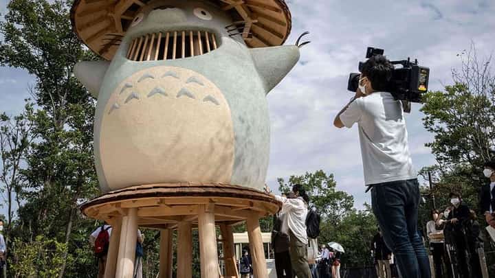 The Ghibli character Totoro at Dondoko Forest in the new Ghibli Park in Nagakute, Aichi prefecture. (Photo: AFP)
