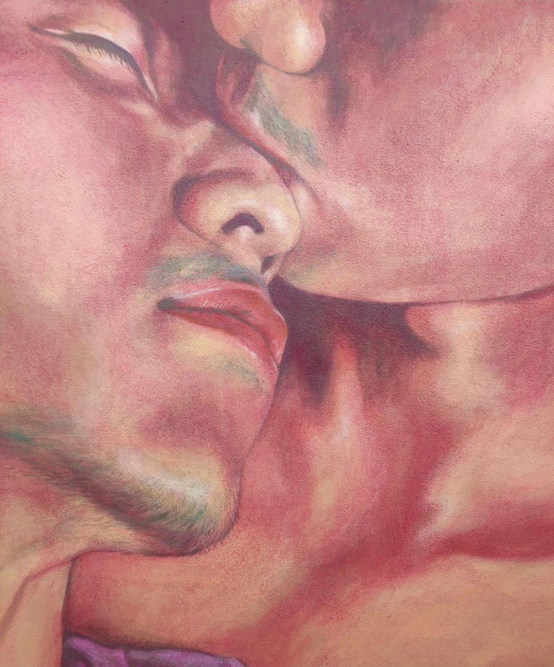 'Your Warmth' by Gelo Zarsuelo (acrylic on canvas, 18 by 18 inches).