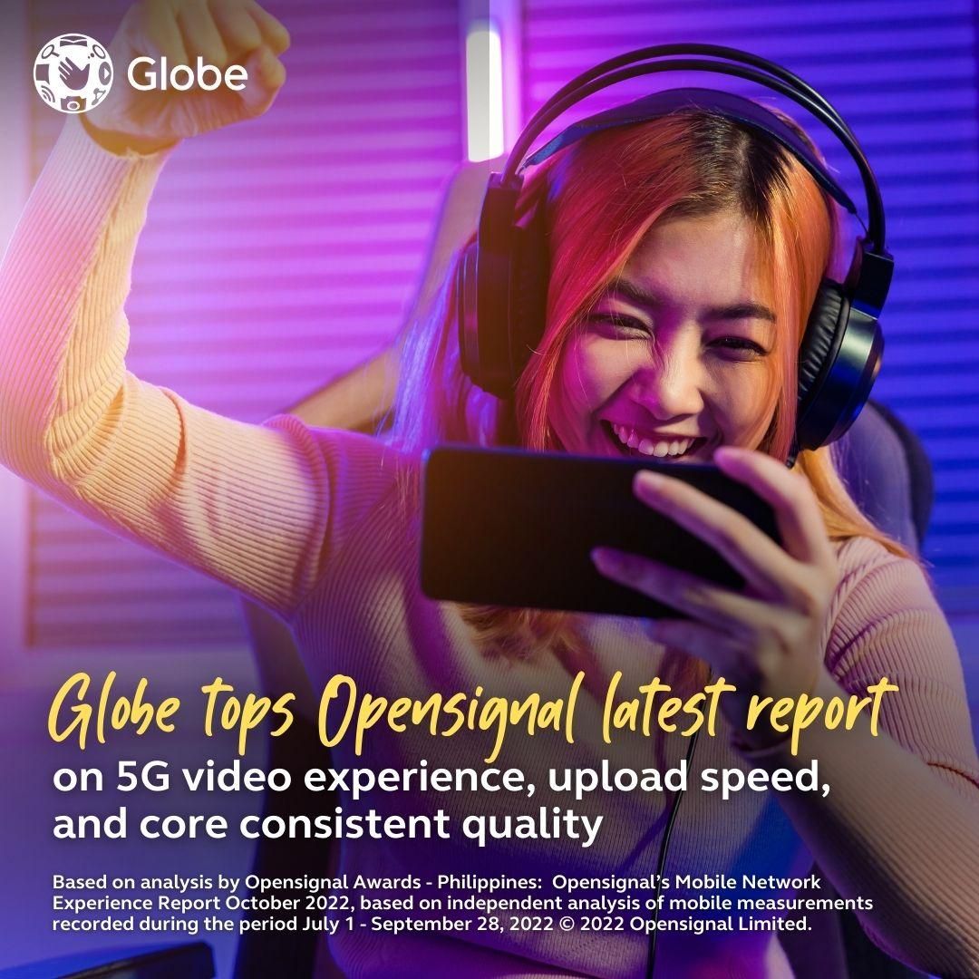 Globe tops Opensignal 5G video experience, upload speed, core consistent quality