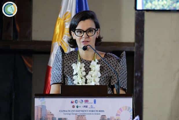 UNITED Kingdom Ambassador to the Philippines Laure Beaufils at the Climate Investment Forum 2022 held 21 November at Novotel Manila, Quezon City. | photographs courtesy of climate change commission