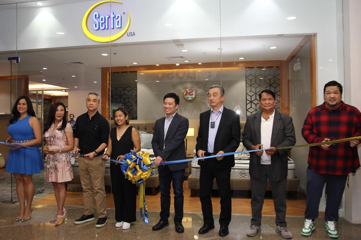 From the left to right: Ms. Cristalle Belo-Pitt, Belo Medical Group Managing Director; Dra. Vicky Belo, Founder & Medical Director; Hon. Luis Campos, Jr., 2nd District Representative of Makati City; Hon. Makati Mayor Abigail Binay, Mr. Indra Setiawan, President of Serta Philippines Inc., Mr. William Lee, Executive Vice President, RGC Group of Companies; Mr. Eddie Gallor, Executive Vice President, RGC Group of Companies Head of Automotive; and Mr. Bigboy Cheng, RGC Group of Companies Corporate PR Director