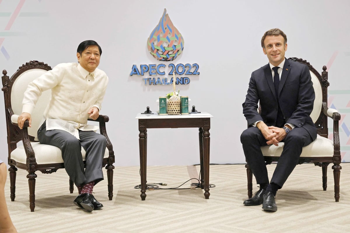 PRESIDENT Ferdinand Marcos (left) and French President Emmanue Macron work on agriculture, energy and defense cooperation.