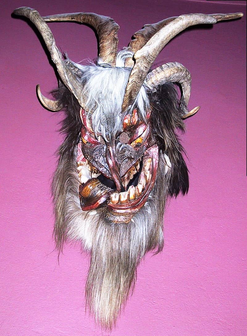 A Perchta mask in France, Germany and Switzerland. | Photograph courtesy of MatthiasKabel (CC BY-SA 3.0)<br />https://creativecommons.org/licenses/by-sa/3.0/deed.en