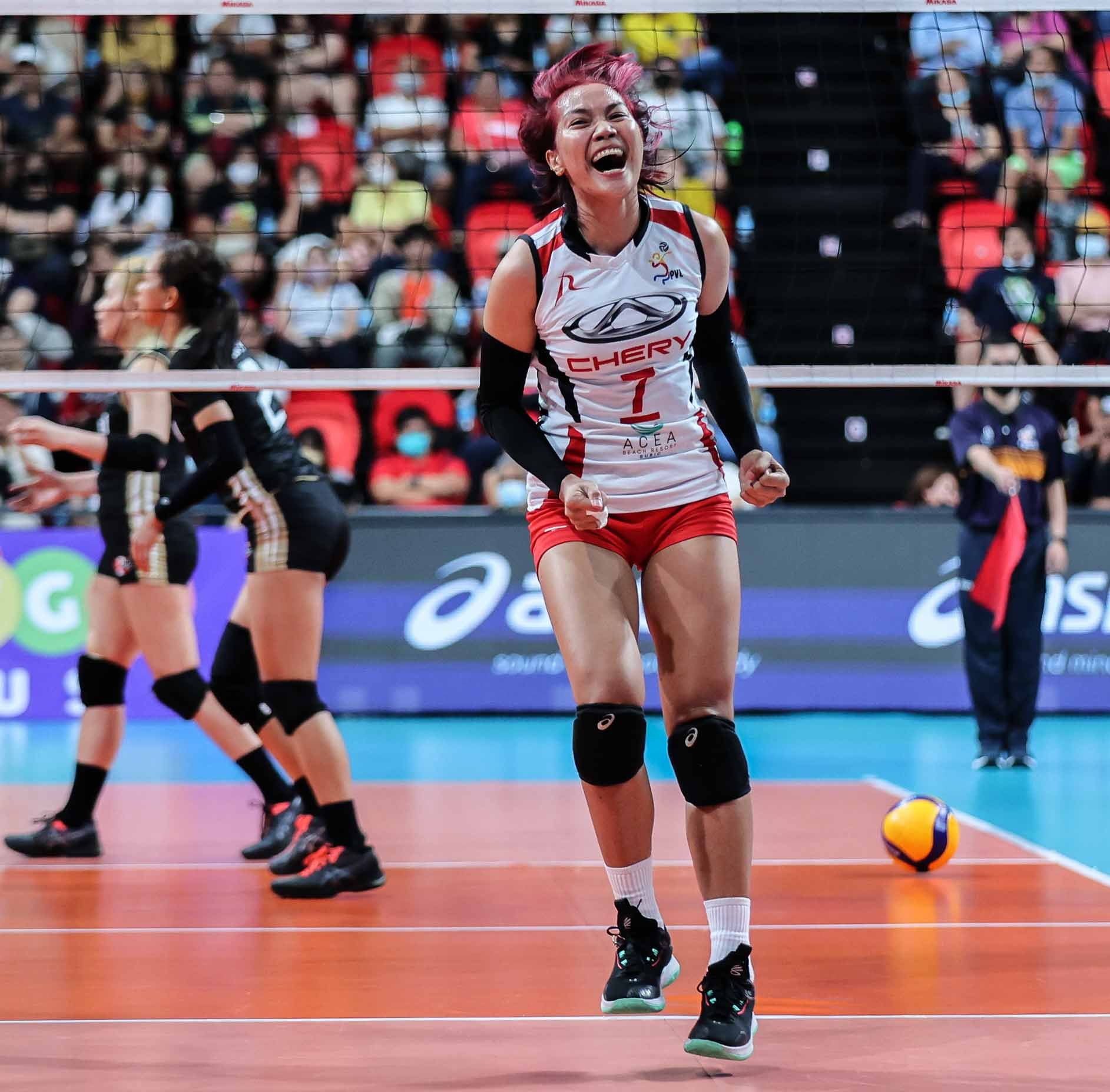 Mylene Paat and the Chery Tiggo Crossovers will be extra motivated when they battle rival Creamline in the bronze medal match of the PVL Reinforced Conference.   Photo by Rio Deluvio