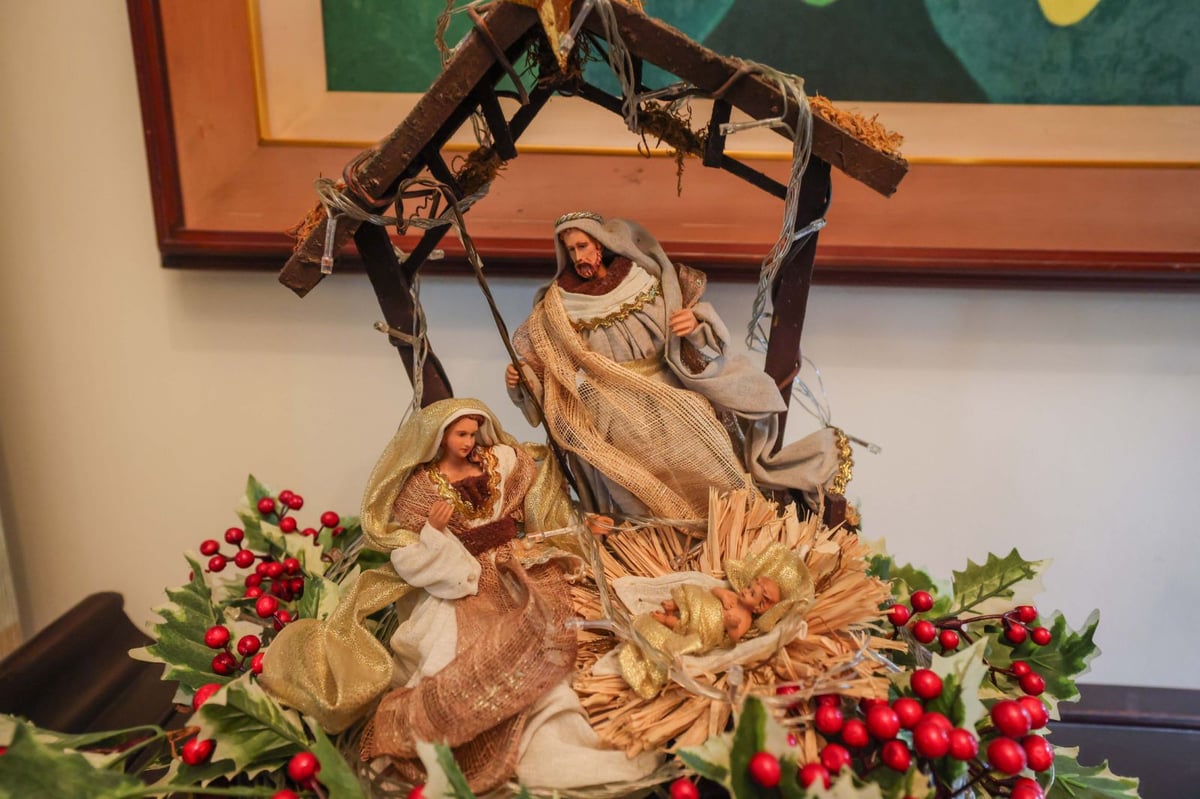 The Nativity is interpreted by a craftsman using Philippine indigenous materials