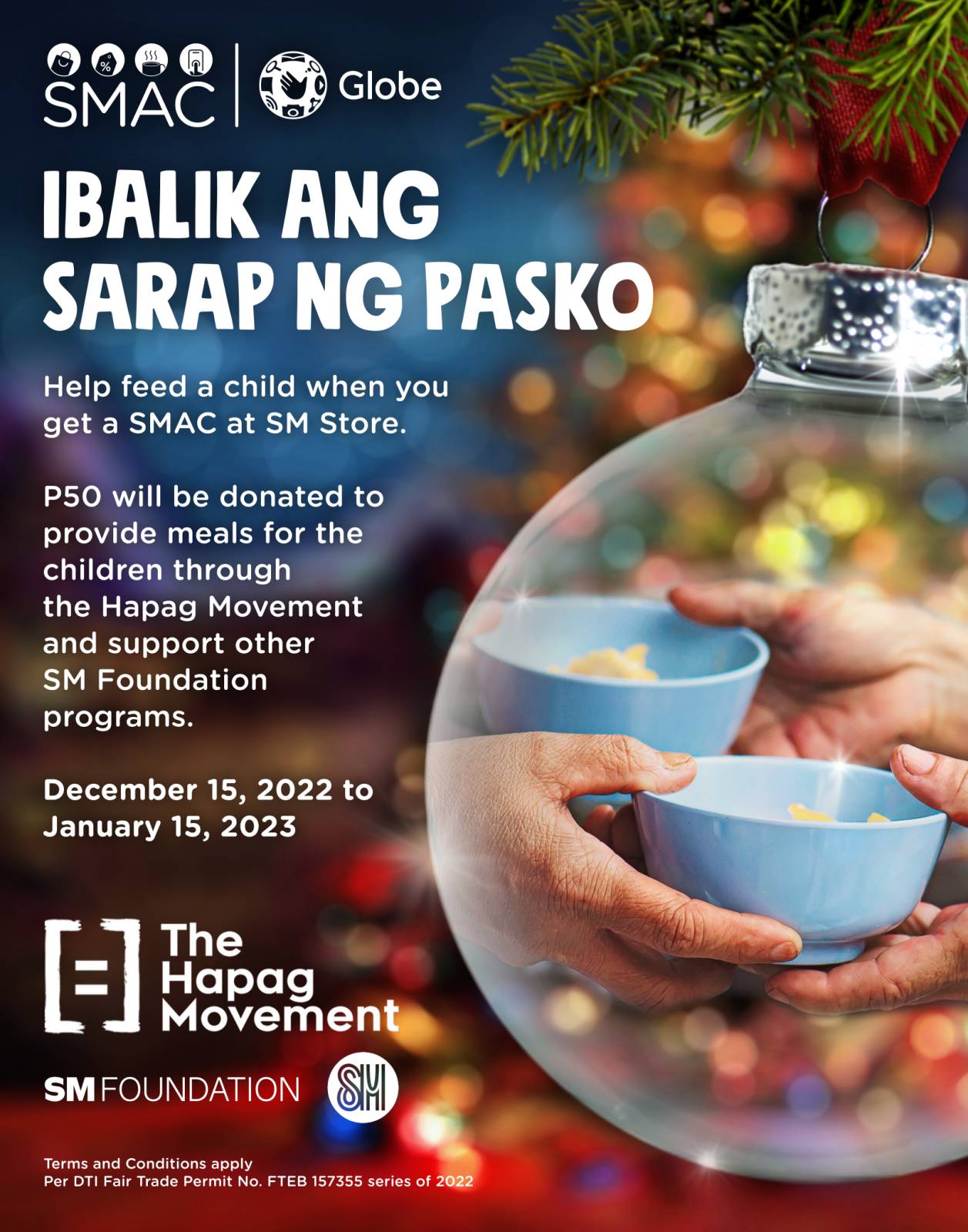 Globe, SM Advantage Card unite vs hunger and join hands for Hapag Movement