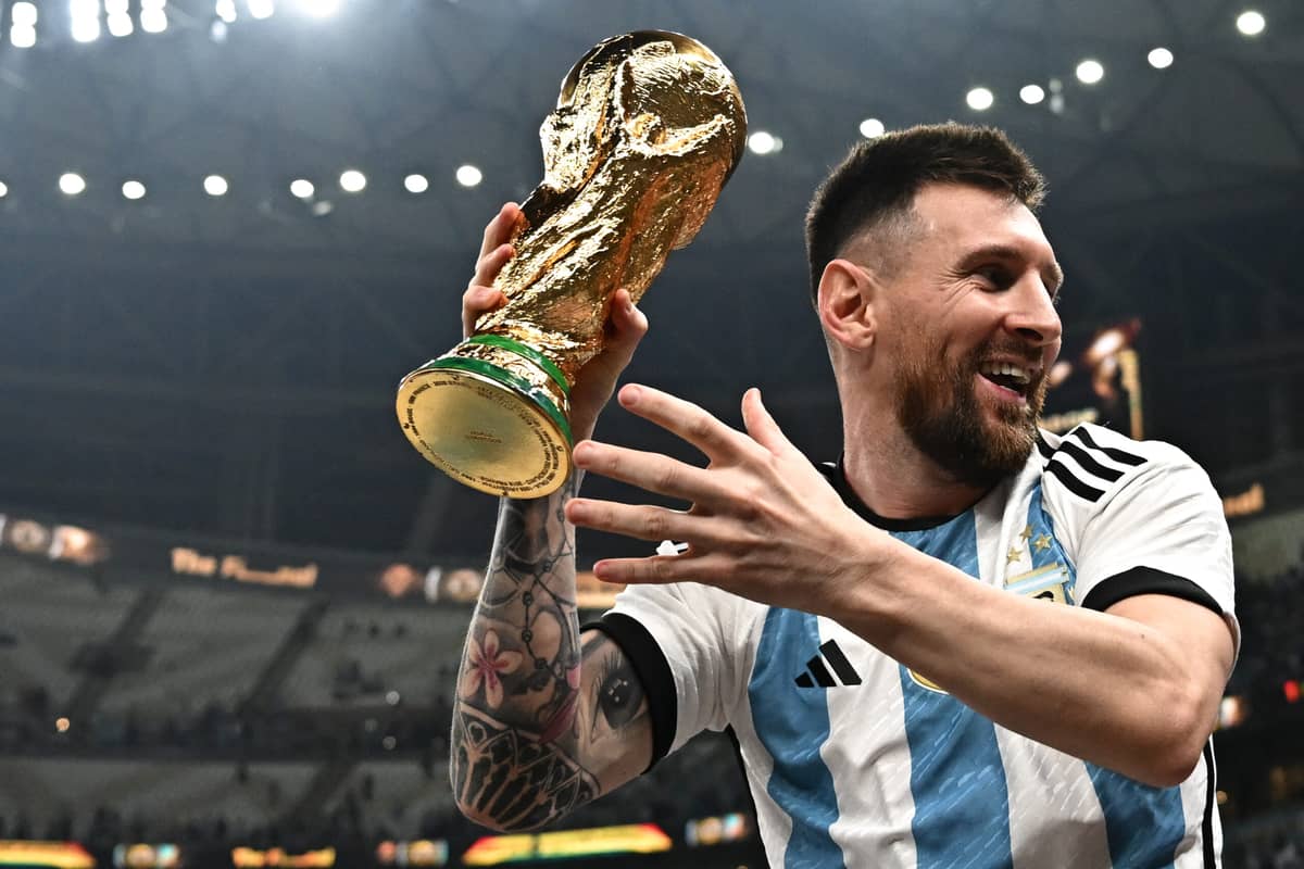 ANNE-CHRISTINE POUJOULAT/AGENCE FRANCE-PRESSE<br />LIONEL Messi powers Argentina to a World Cup title.