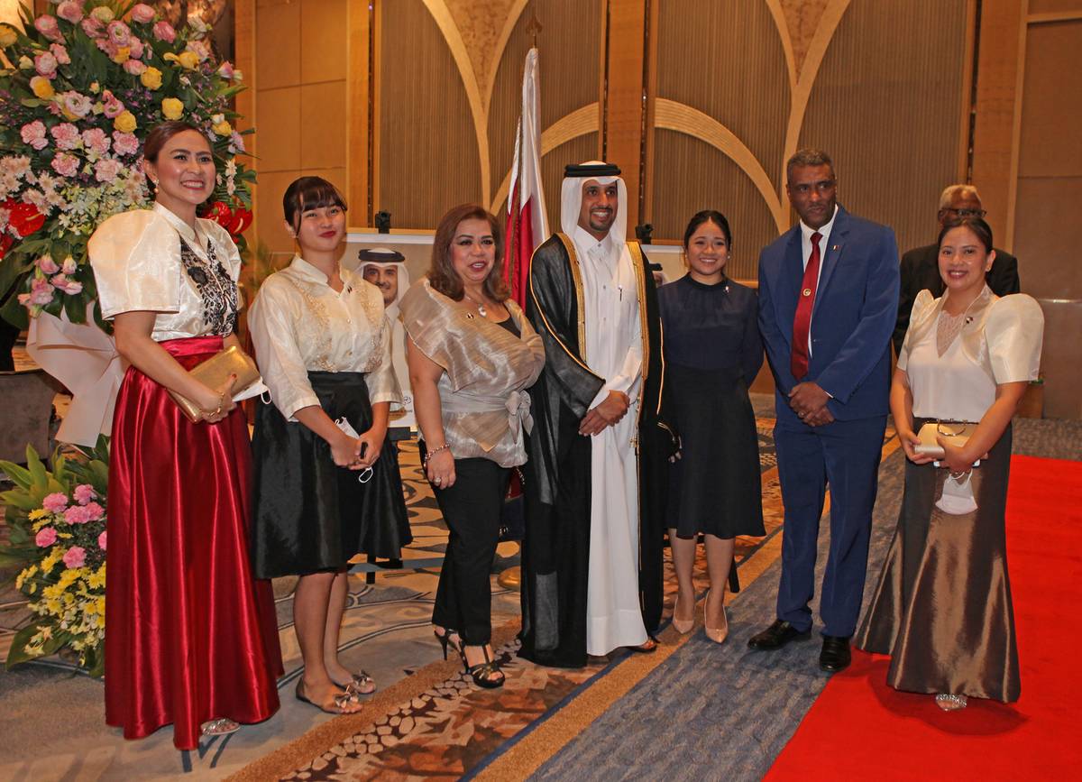 Sherryl Flores, Liza Cabras, Chey Datuin, Qatar Embassy to the Philippines Chargé d'Affaires a.i Abdulla Salem SS Khowar, Caitlyn Ramos, Qatar Embassy to the Philippines Abbas Mohammed Abbas Babiker, and Regina Matienzo.
