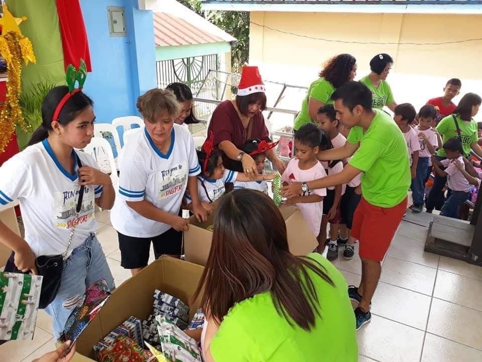 THE Palejas conduct an annual gift-giving Christmas party in Nathaniel's alma mater, Bucana Elementary School.