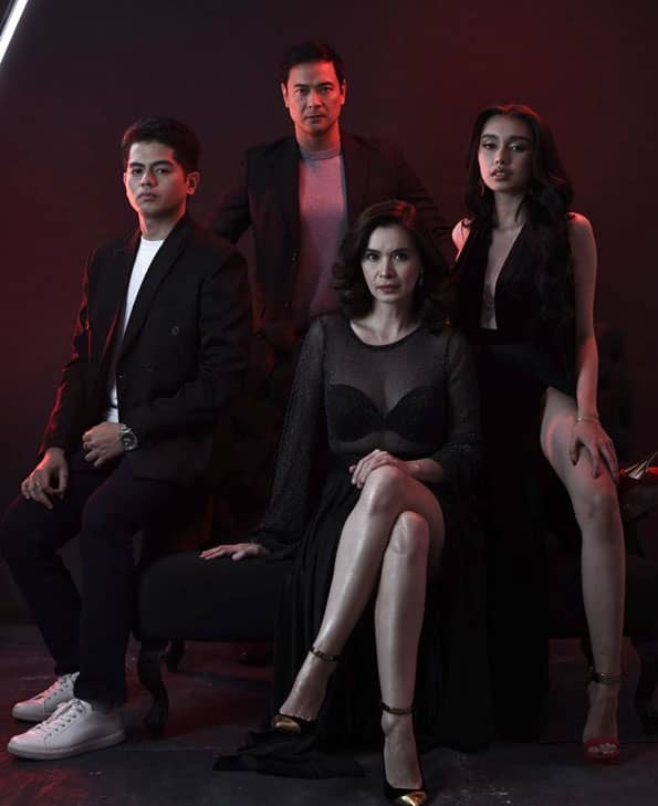 'An Affair to Forget' cast (from left) Karl Aquino, Allen Dizon, Sunshine Cruz, and Angelica Cervantes.