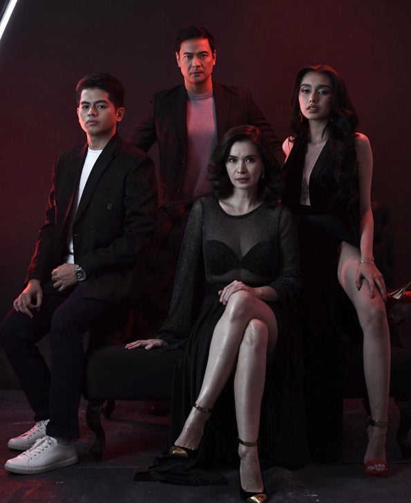 'An Affair to Forget' cast (from left) Karl Aquino, Allen Dizon, Sunshine Cruz, and Angelica Cervantes.