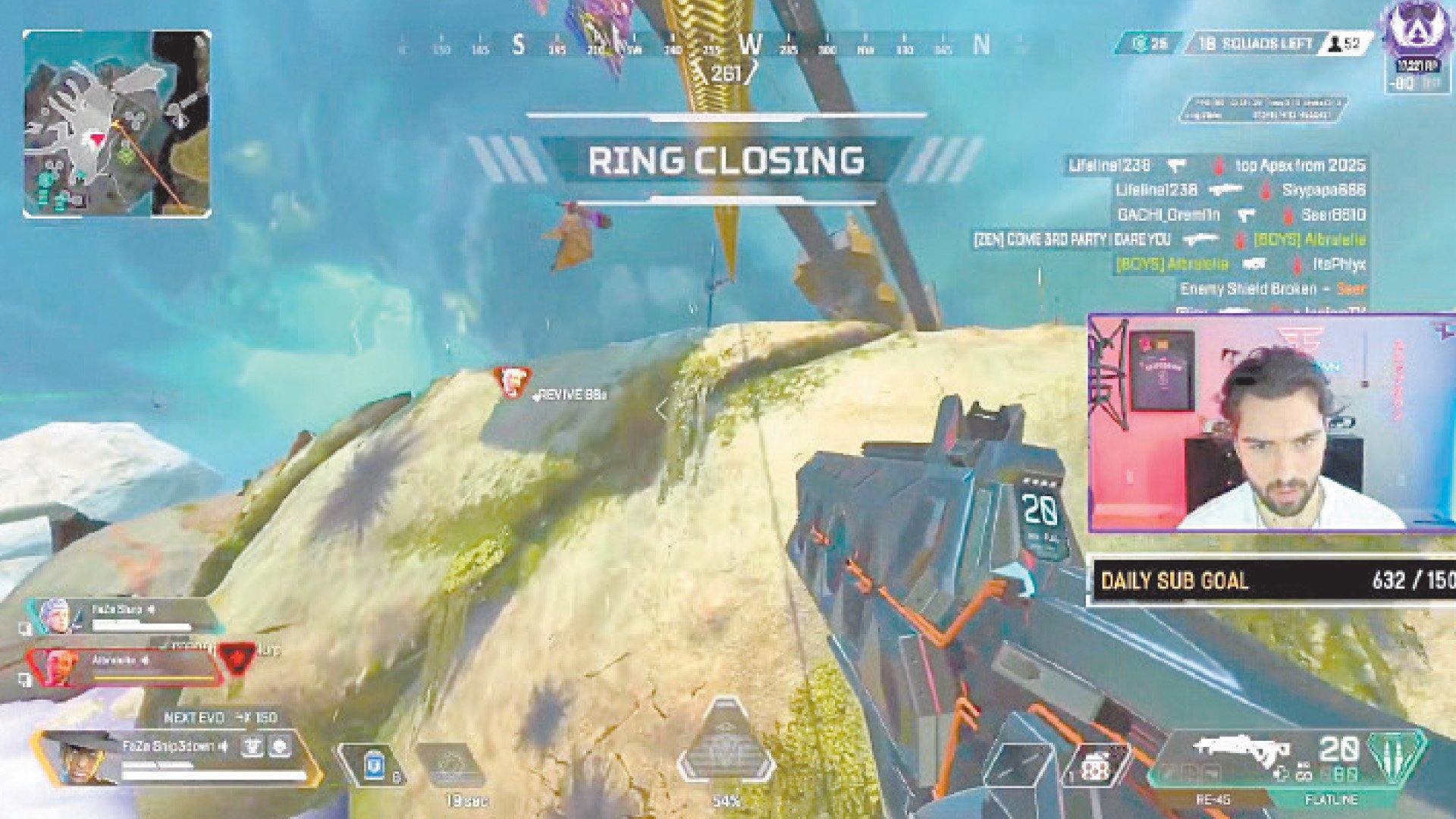 Eric ‘Snip3down’ Wrona is happy over the possible changes in Apex Legends. | videograb courtesy of PREDATOR CLIPS