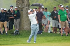 Scheffler, Hovland and Conners share lead at PGA Championship