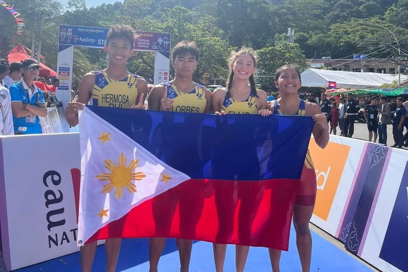Aquathlon nails mixed team gold