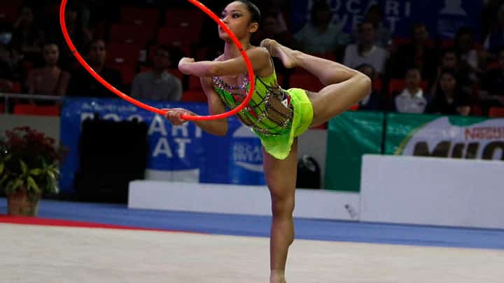 PHOTOGRAPH COURTESY OF GAP
BREANNA Labadan displays grace under pressure to emerge seventh in the 14th Senior Rhytmic Gymnastics Asian Championships.