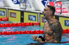 Attila KISBENEDEK/AGENCE FRANCE-PRESSE
CAELEB Dressel finishes fifth in the men’s 100-meter butterfly event to fall short of making the World Championships.