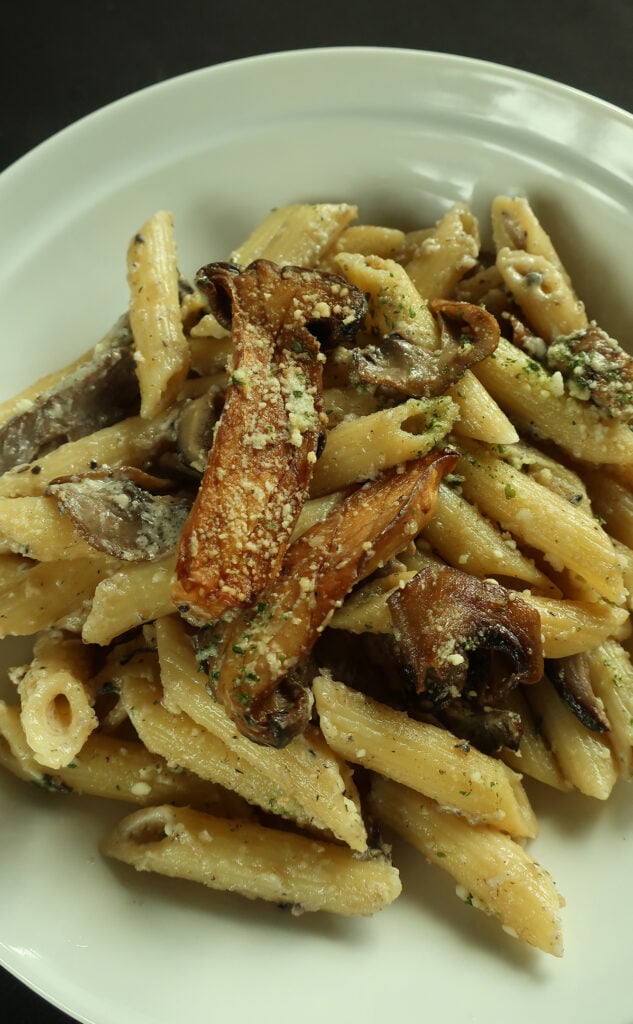 Creamy Three-Mushroom Truffle Pasta.