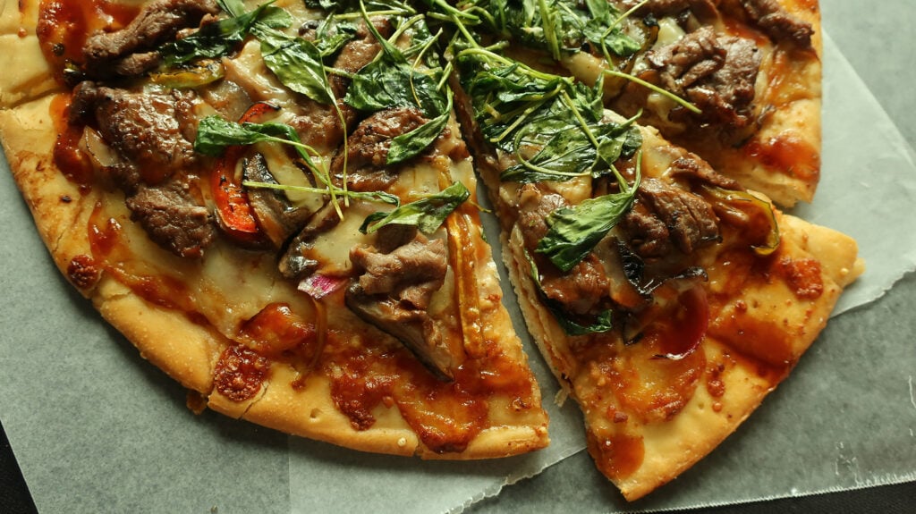 Steak Pizza.