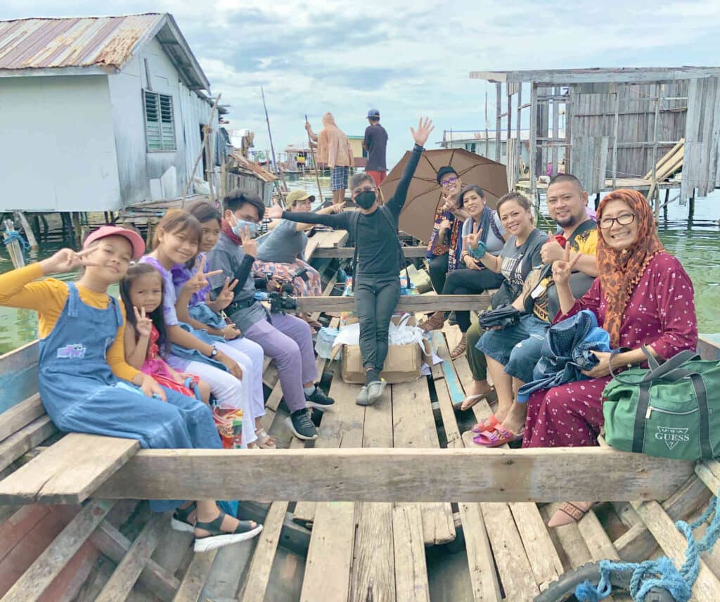 PHOTOGRAPH from FB Sama Dilaut Documentary Film | The film crew with the Sama Dilaut community.