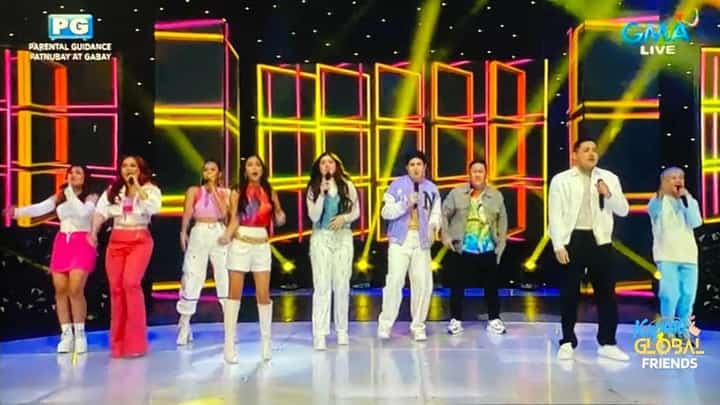 The country's longest-running noontime variety show resumes its live broadcast with a new set of hosts. (Photo courtesy of Kapuso Global Friends)