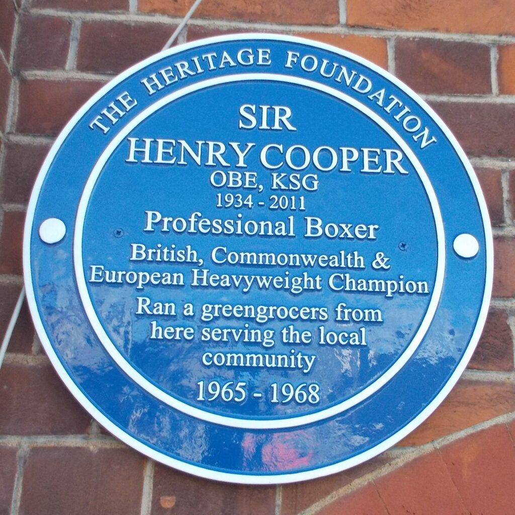 Sir Henry Cooper Plaque<br />Photo by Tony Royden (CC BY-SA 4.0)