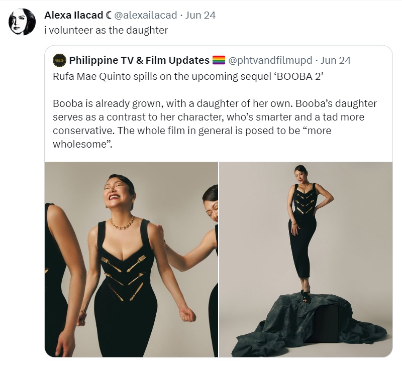 (Screenshot of Alexa Ilacad's Twitter repost)