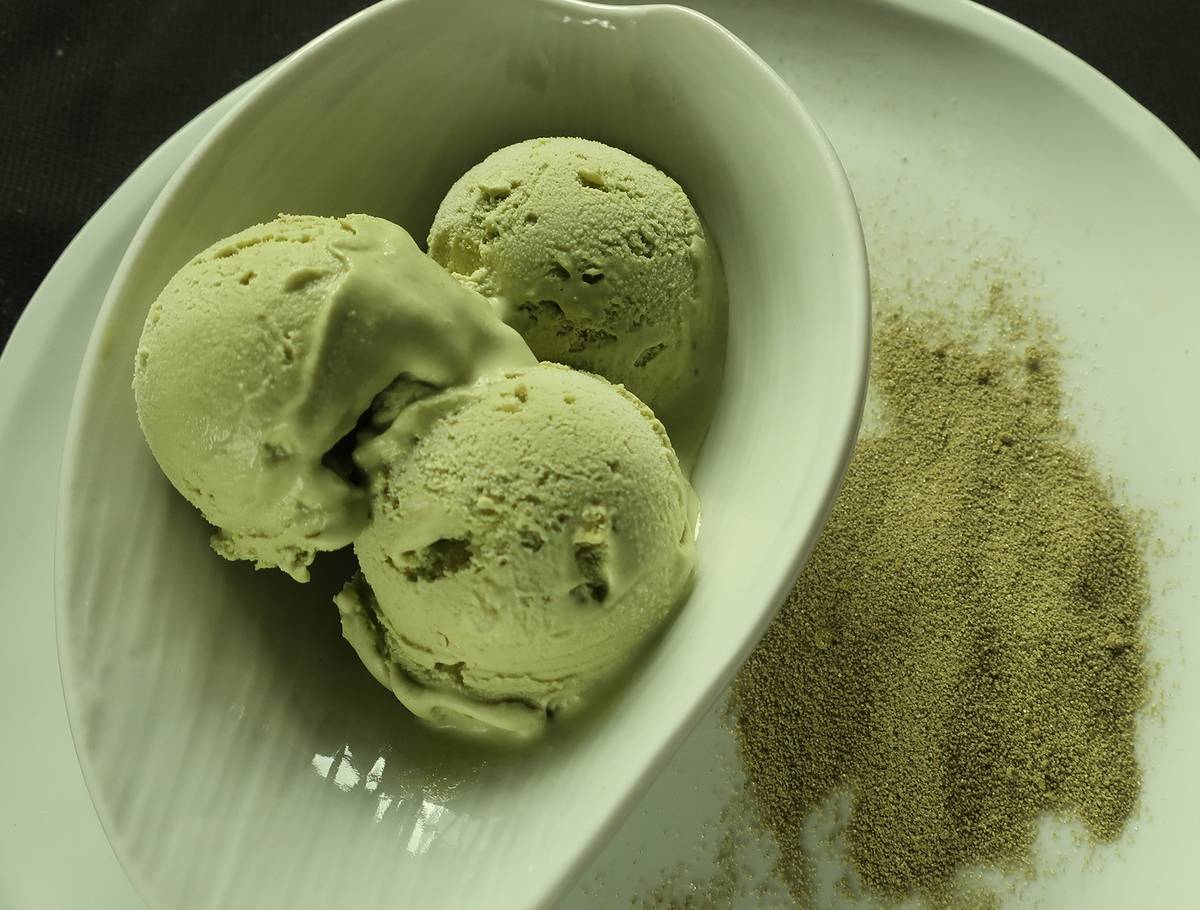 Matcha Crunch gelato.