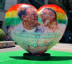 An installation shows why no love should be hidden by blurs, crops or pixels