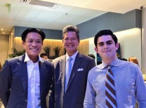 From Left to Right: Mr James Ng – General Manager, BYD Philippines and Singapore; Mr. Toti Zara – President and CEO of BYD Philippines; Mr Jaime Alfonso Zobel de Ayala, head of AC Motors.<br />PHOTO: Ian Magbanua