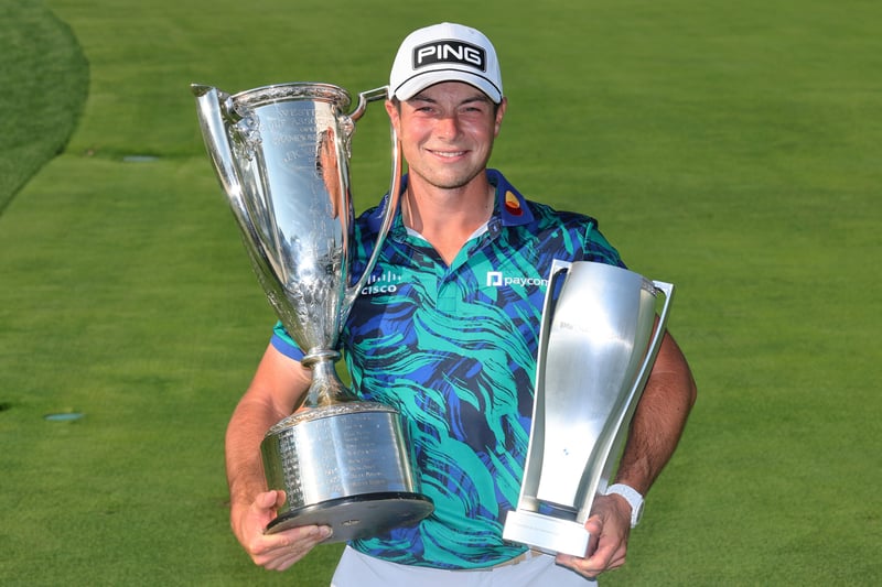Hovland’s course-record 61 earns him BMW title