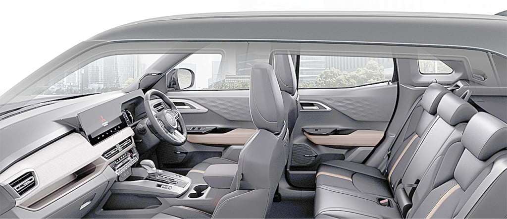 THE interior is a mix of beautifully formed plastics and leather-like material. Features ambient lighting and a premium Yamaha sound system.