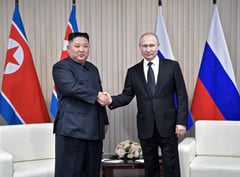 North Korean leader in Russia for Putin talks as US warns on arms deal