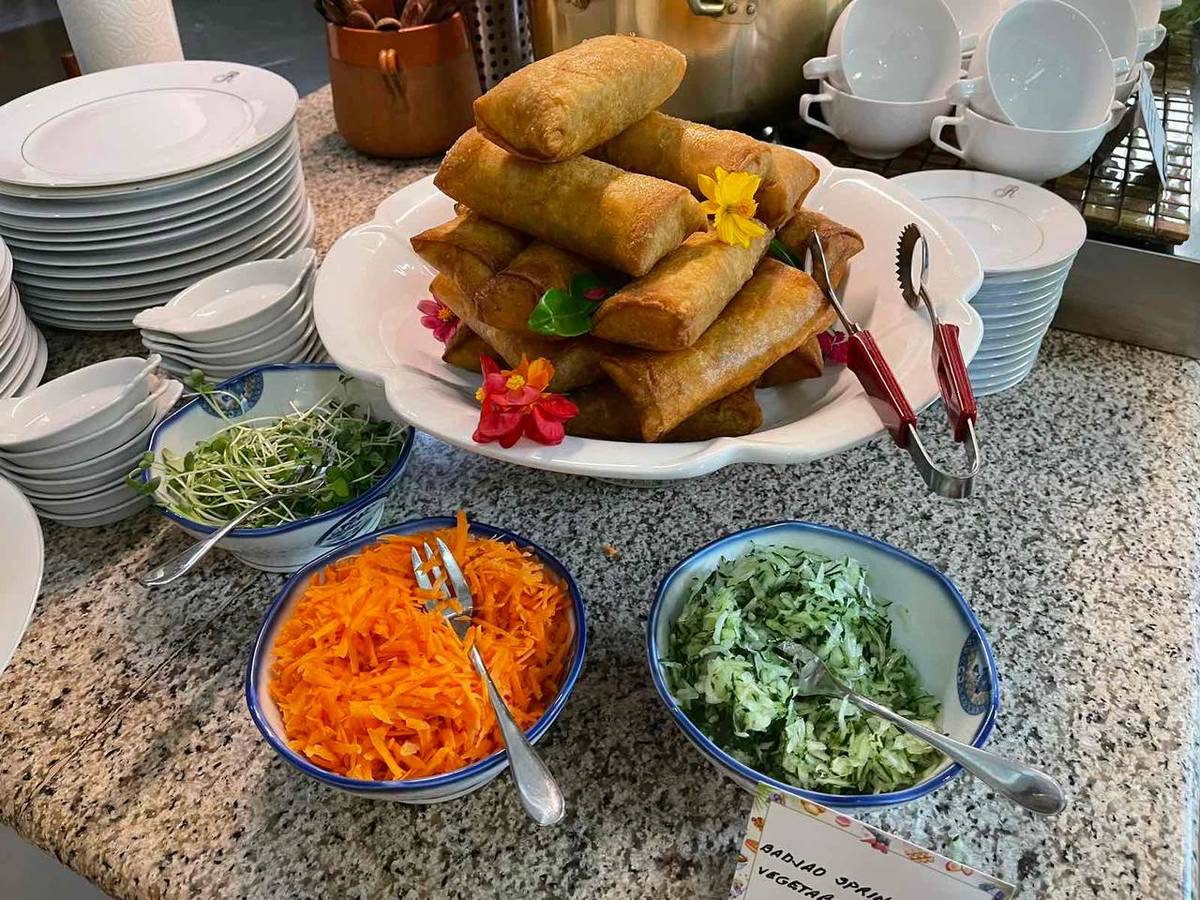 Badjao Spring Rolls with Vegetable Confetti