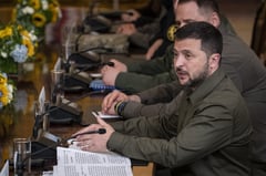 Zelensky seeks NATO arms as Ukraine gets $123-M aid