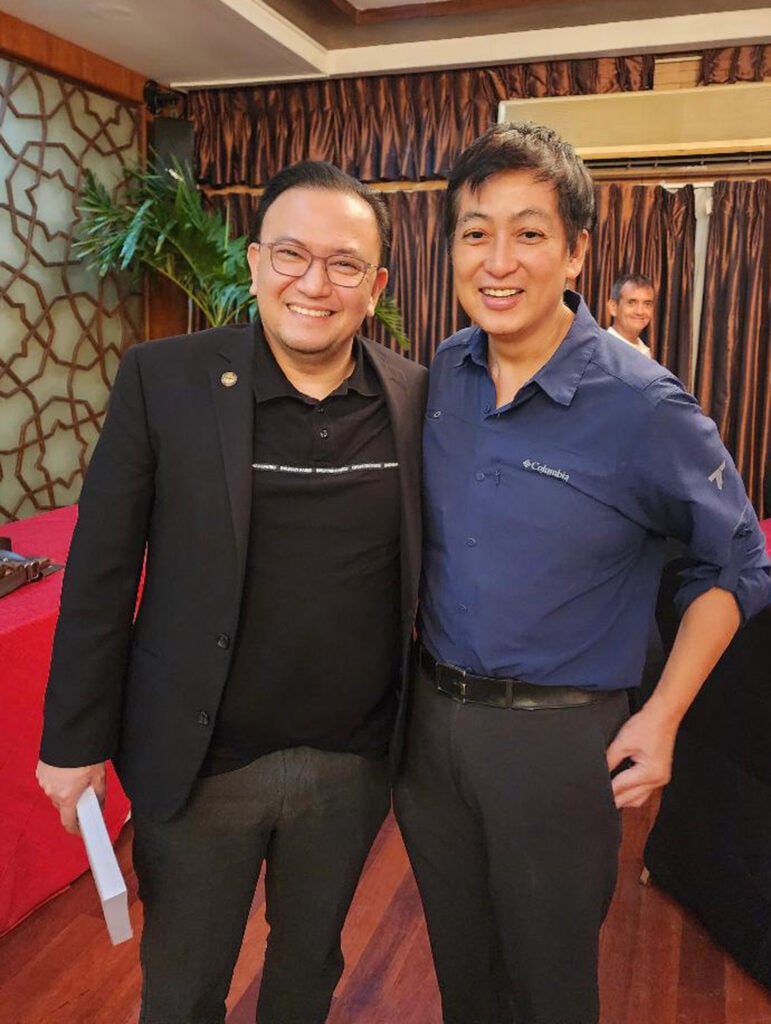 Cebu City vice mayor Raymond Garcia and Gus Vibal of Vibal Publishing.